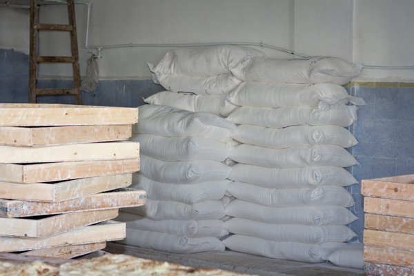 Around 3000 loaves of bread are baked daily in Ali’s bakery, using 1350 KG of flour. 