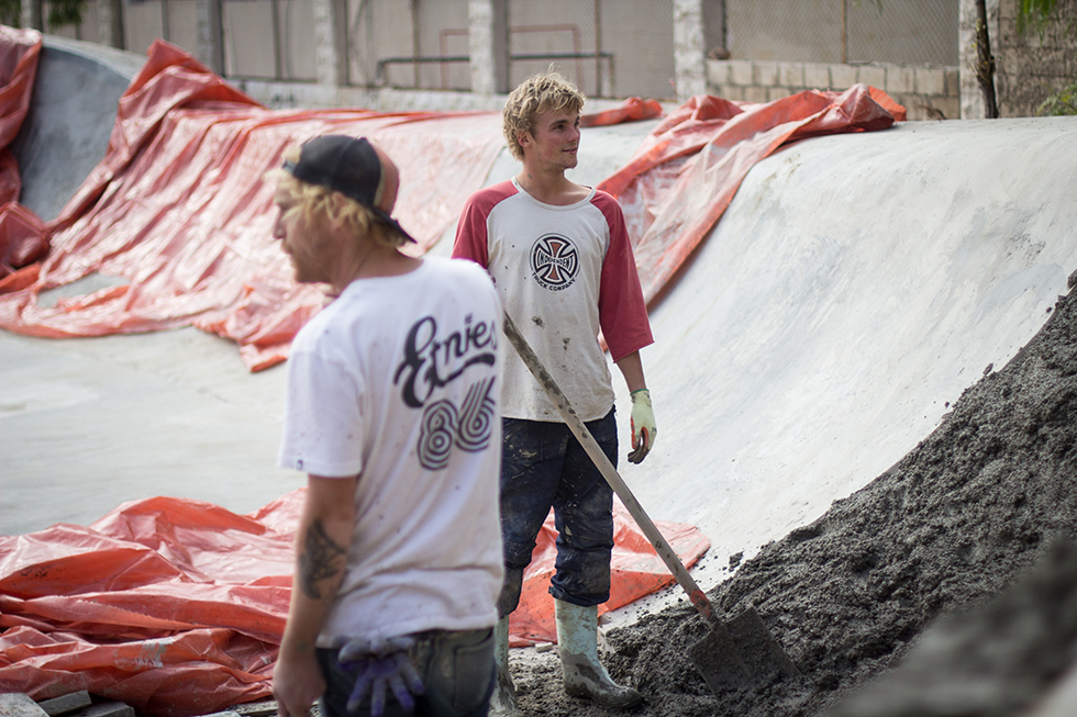 Harry Gerrard, 23, is a volunteer from England. He took part in smaller scale skatepark projects in the UK, and he recently worked on building wooden skate ramps in the West Bank, Palestine. Harry is one of the few volunteers staying in Amman after the 7Hills skatepark is done to help kids learn how to skate.  