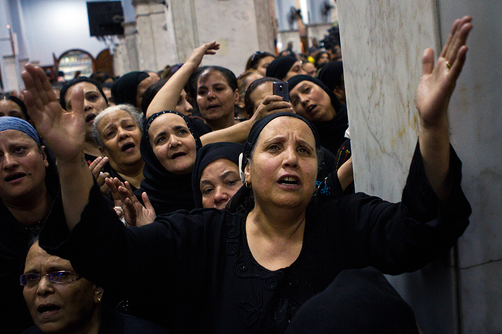 تشرين أول/أكتوبر ٢٠١٣، بعد إطلاق النار في كنيسة الوراق في الجيزة