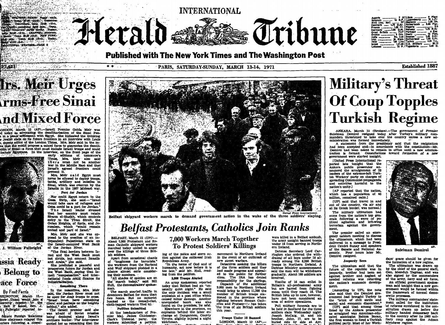 Herald Tribune 1971 coup