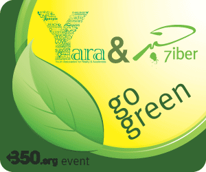 yara and 7iber go green with 350.org